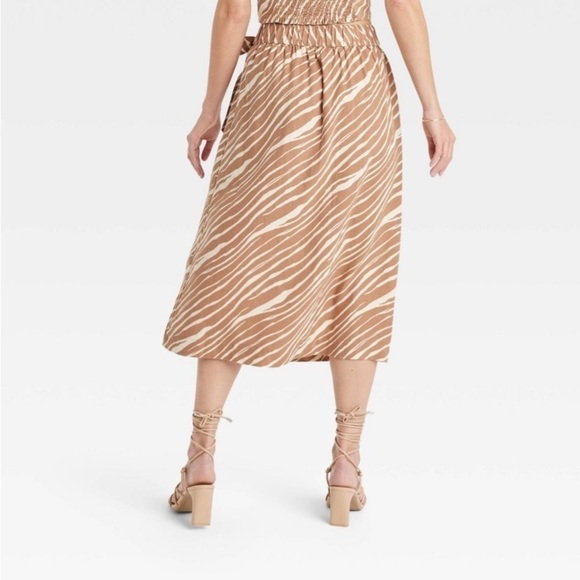 Women's Linen Wrap A-Line Skirt - A New
Day Brown XS - Picture 2 of 6